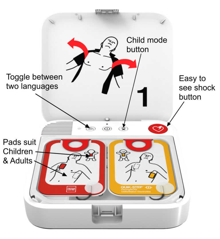 Lifepak CR2 Automatic AED 13 secs to shock* analysis during CPR Less